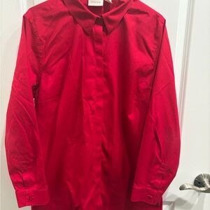 Chico's Bold Red Casual Button Down Shirt